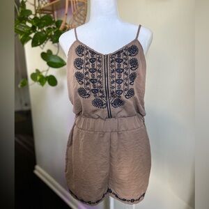Embroidered romper